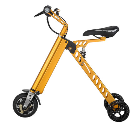 chất lượng  Yellow Motorized Folding Bike / Smallest Lightest Folding Bike Battery Assisted nhà máy sản xuất